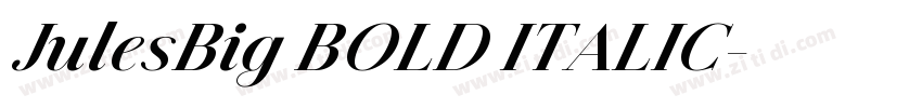 JulesBig BOLD ITALIC字体转换